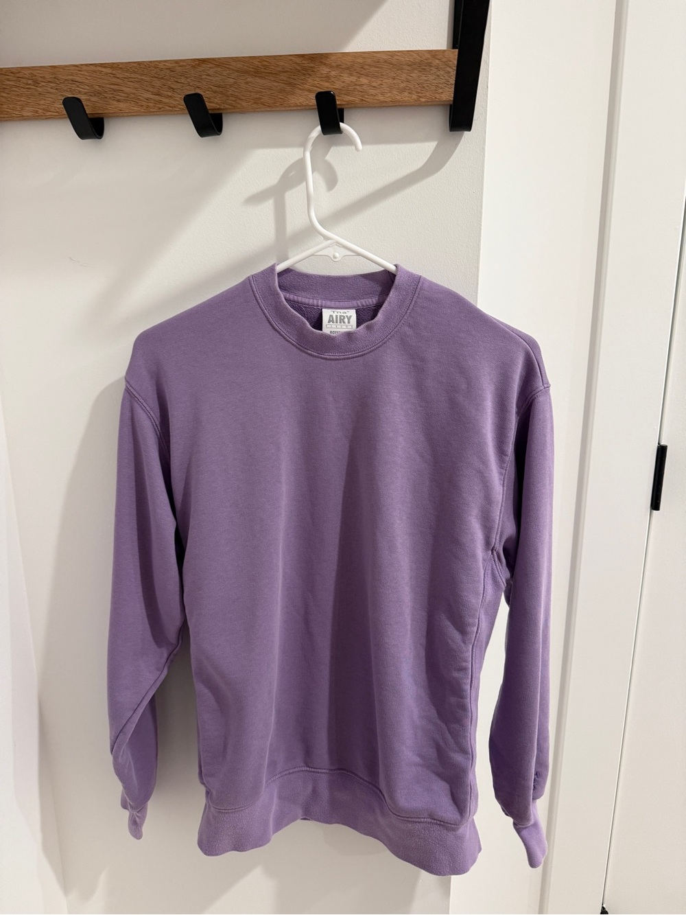 Aritzia TNA Crewneck Terry Cloth Sweater in Lavender